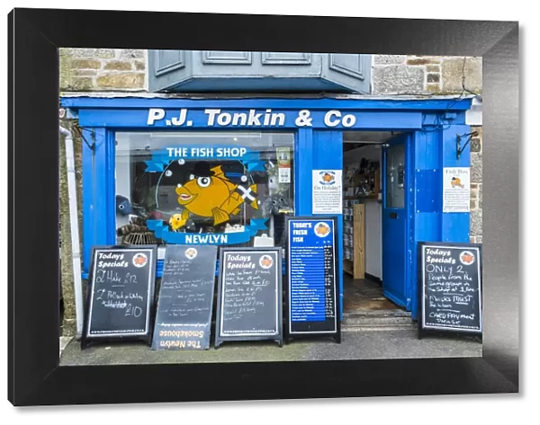 Fish Shop, Newlyn, Penzance, Cornwall, England, UK