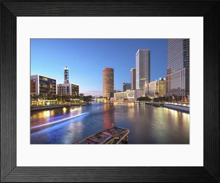 Framed Print : USA, Florida, Tampa, Downtown, Skyline, Hillsborough River Framed Print : USA, Florida, Tampa, Downtown, Skyline, Hillsborough River