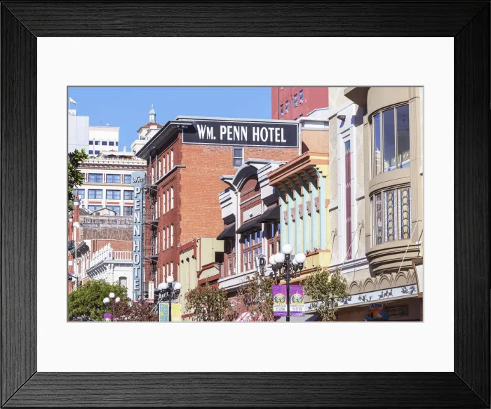 Framed Print : Buildings on 5th Avenue, Gaslamp quarter, San Diego, California, USA Framed Print : Buildings on 5th Avenue, Gaslamp quarter, San Diego, California, USA
