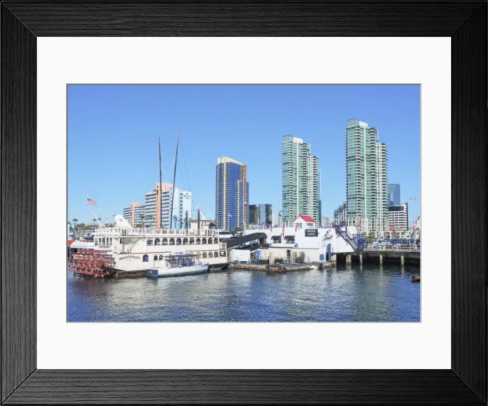Framed Print : Embarcadero Marina view, San Diego, California, USA Framed Print : Embarcadero Marina view, San Diego, California, USA