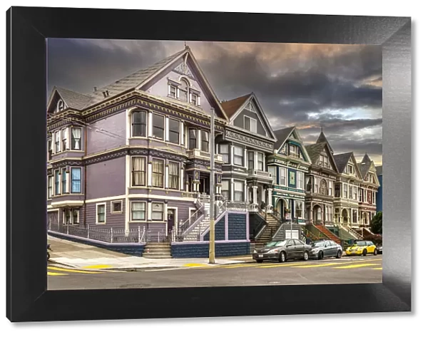 Painted Ladies victorian houses, Haight-Ashbury, San Francisco, California, USA