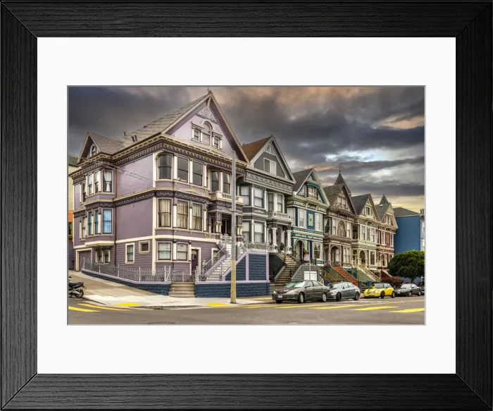 Framed Print : Painted Ladies victorian houses, Haight-Ashbury, San Francisco, California, USA Framed Print : Painted Ladies victorian houses, Haight-Ashbury, San Francisco, California, USA