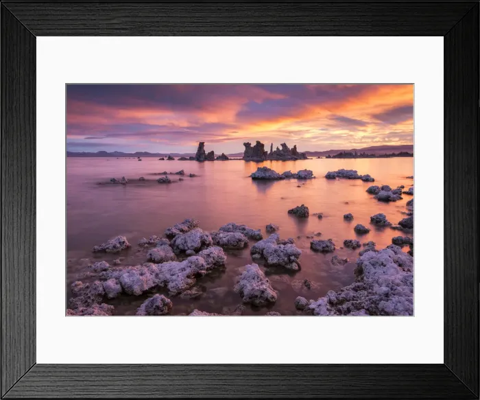 Framed Print : Colourful sunrise over Mono Lake in California, USA. Autumn (October) 2015 Framed Print : Colourful sunrise over Mono Lake in California, USA. Autumn (October) 2015