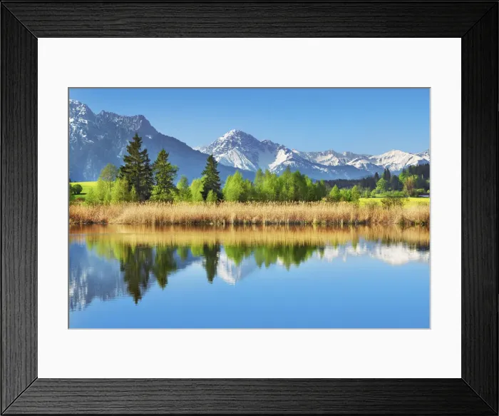 Framed Print : Alpine upland in Allgaeu - Germany, Bavaria, Swabia, Forggensee, Rosshaupten Framed Print : Alpine upland in Allgaeu - Germany, Bavaria, Swabia, Forggensee, Rosshaupten