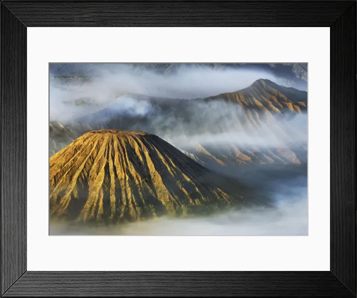 Framed Print : Volcanic landscape with Batok - Indonesia, Java, Tengger Caldera Framed Print : Volcanic landscape with Batok - Indonesia, Java, Tengger Caldera