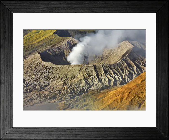Framed Print : Volcanic landscape with Bromo - Indonesia, Java, Tengger Caldera Framed Print : Volcanic landscape with Bromo - Indonesia, Java, Tengger Caldera