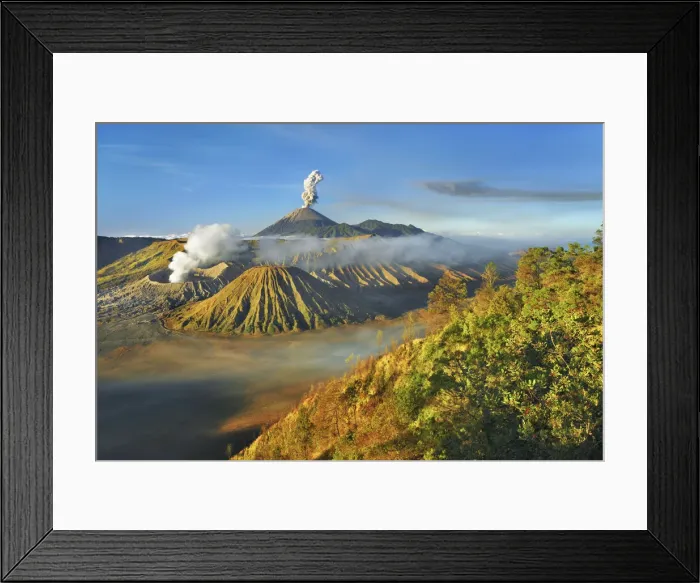 Framed Print : Volcanic landscape with Semeru, Bromo, Batok - Indonesia, Java, Tengger Caldera Framed Print : Volcanic landscape with Semeru, Bromo, Batok - Indonesia, Java, Tengger Caldera