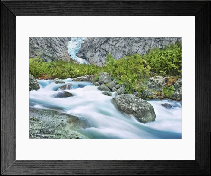 Framed Print : Glacier brook at Brigsdalsbreen - Norway, Sogn og Fjordane, Jostedalsbreen Framed Print : Glacier brook at Brigsdalsbreen - Norway, Sogn og Fjordane, Jostedalsbreen