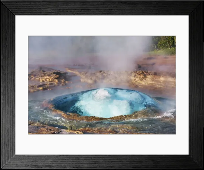 Framed Print : Geyser Strokkur erupting - Iceland, Southern Region, Haukadalur, Strokkur Framed Print : Geyser Strokkur erupting - Iceland, Southern Region, Haukadalur, Strokkur