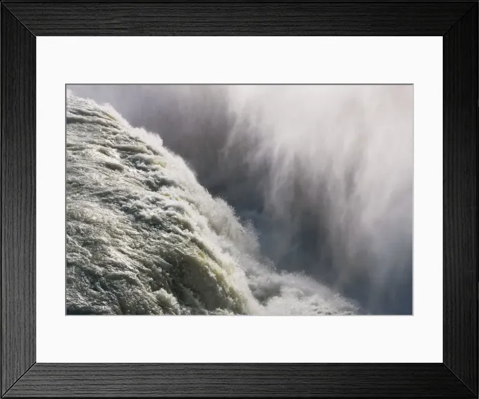 Framed Print : Waterfall Gullfoss - Iceland, Southern Region, Gullfoss