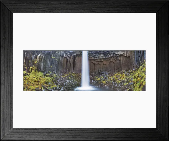 Framed Print : Waterfall Svartifoss - Iceland, Eastern Region, Skaftafell, Svartifoss - Vatnajokull National Park Framed Print : Waterfall Svartifoss - Iceland, Eastern Region, Skaftafell, Svartifoss - Vatnajokull National Park