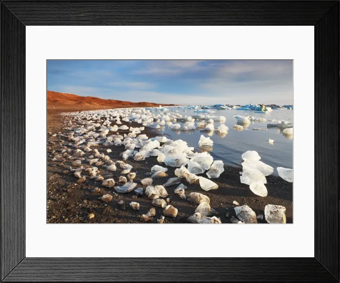 Framed Print : Glacier ice washed ashore - Iceland, Eastern Region, Jokulsarlon - Vatnajokull National Park Framed Print : Glacier ice washed ashore - Iceland, Eastern Region, Jokulsarlon - Vatnajokull National Park