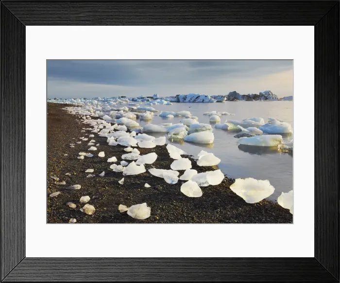 Framed Print : Glacier ice washed ashore - Iceland, Eastern Region, Jokulsarlon - Vatnajokull National Park Framed Print : Glacier ice washed ashore - Iceland, Eastern Region, Jokulsarlon - Vatnajokull National Park
