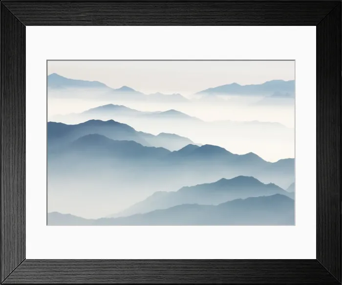Framed Print : haze in hinterland of Huangshan - China, Anhui, Huangshan Framed Print : haze in hinterland of Huangshan - China, Anhui, Huangshan
