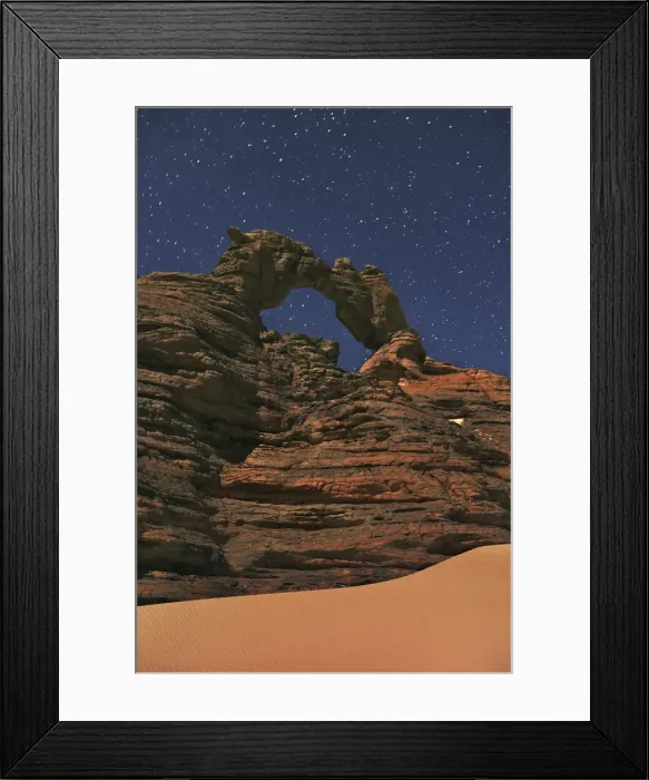 Framed Print : Erosion landscape in Tassili du Hoggar at night - Algeria, Tassili Hoggar Framed Print : Erosion landscape in Tassili du Hoggar at night - Algeria, Tassili Hoggar