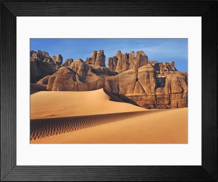 Framed Print : Erosion landscape in Tassili du Hoggar - Algeria, Tassili Hoggar, Tin Akaschaker - Sahara Framed Print : Erosion landscape in Tassili du Hoggar - Algeria, Tassili Hoggar, Tin Akaschaker - Sahara