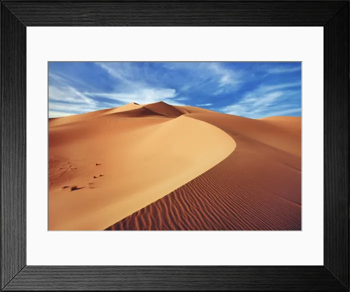 Framed Print : Dune landscape in Erg Admer - Algeria, Djanet, Erg Admer - Sahara