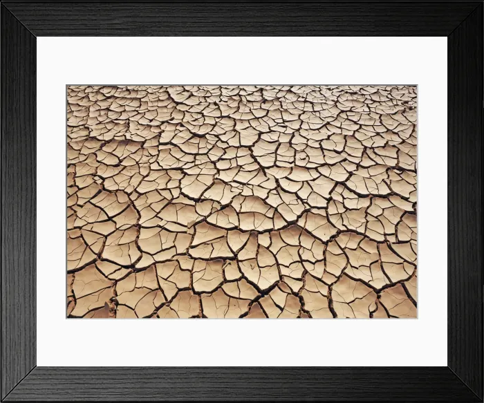 Framed Print : Dried out water hole in desert - Algeria, Tassili Hoggar, Tagrera - Sahara Framed Print : Dried out water hole in desert - Algeria, Tassili Hoggar, Tagrera - Sahara
