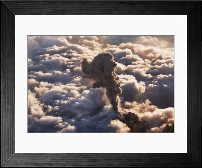 Framed Print : Ash eruption Santiaguito volcano seen from Santa Maria - Guatemala, Quezaltenango Framed Print : Ash eruption Santiaguito volcano seen from Santa Maria - Guatemala, Quezaltenango