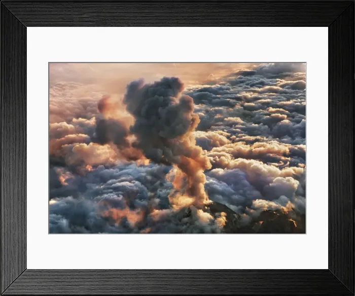 Framed Print : Ash eruption Santiaguito volcano seen from Santa Maria - Guatemala, Quezaltenango Framed Print : Ash eruption Santiaguito volcano seen from Santa Maria - Guatemala, Quezaltenango