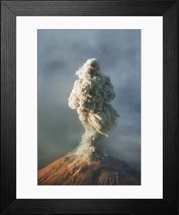 Framed Print : Ash eruption Santiaguito volcano seen from Santa Maria - Guatemala, Quezaltenango Framed Print : Ash eruption Santiaguito volcano seen from Santa Maria - Guatemala, Quezaltenango
