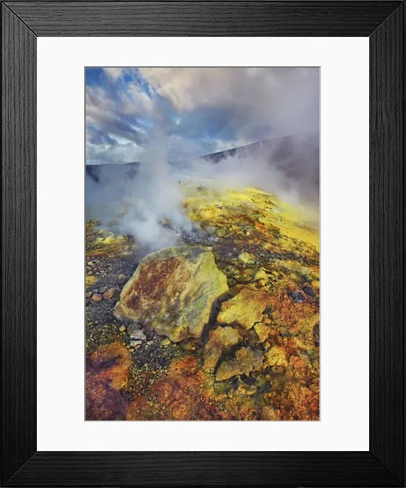 Framed Print : Sulfurous fumarole on Volcano - Italy, Sicily, Messina, Eolian Islands, Vulcano, Cratere Framed Print : Sulfurous fumarole on Volcano - Italy, Sicily, Messina, Eolian Islands, Vulcano, Cratere