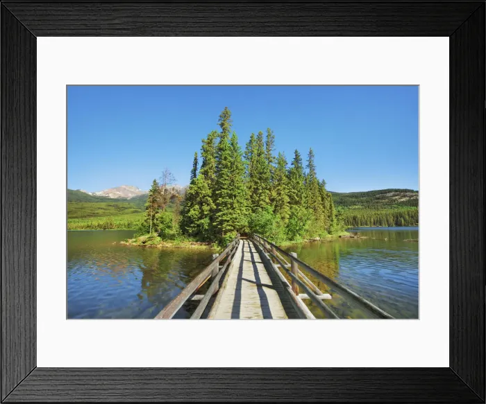 Framed Print : Boardwalk to Pyramid Island - Canada, Alberta, Jasper National Park, Jasper Framed Print : Boardwalk to Pyramid Island - Canada, Alberta, Jasper National Park, Jasper
