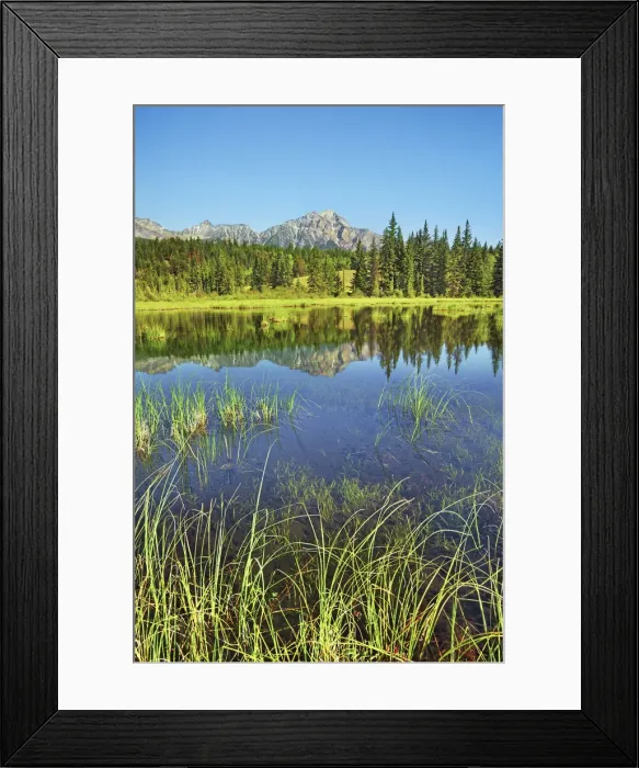 Framed Print : reflection Pyramid Mountain - Canada, Alberta, Jasper National Park, Jasper Framed Print : reflection Pyramid Mountain - Canada, Alberta, Jasper National Park, Jasper