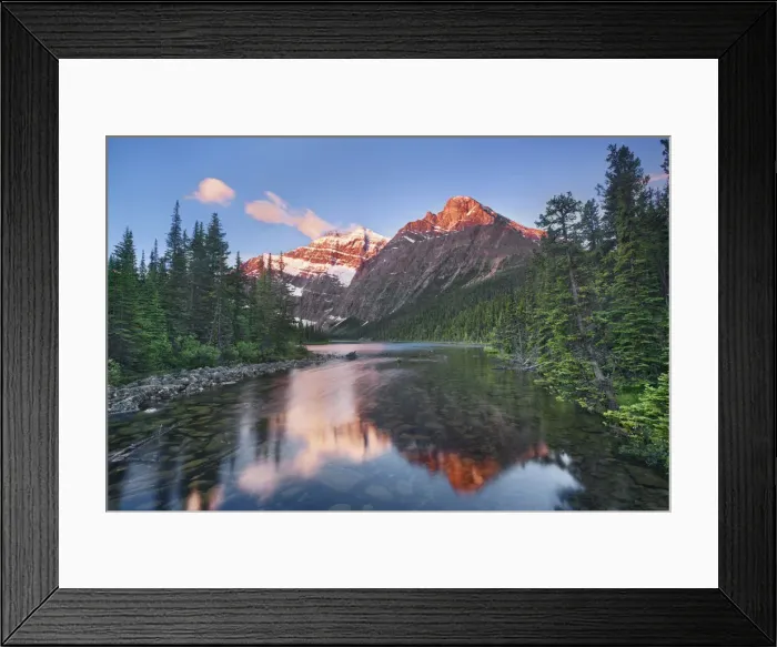Framed Print : reflection Mt. Edith Cavell in Cavell Lake - Canada, Alberta, Jasper National Park Framed Print : reflection Mt. Edith Cavell in Cavell Lake - Canada, Alberta, Jasper National Park