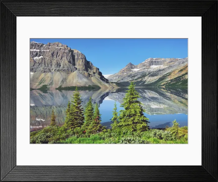 Framed Print : Bow Lake - Canada, Alberta, Banff National Park, Bow Lake - Rocky Mountains Framed Print : Bow Lake - Canada, Alberta, Banff National Park, Bow Lake - Rocky Mountains
