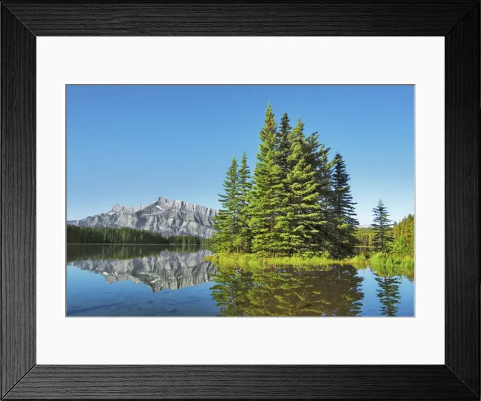 Framed Print : island in Two Jack Lake - Canada, Alberta, Banff National Park Framed Print : island in Two Jack Lake - Canada, Alberta, Banff National Park