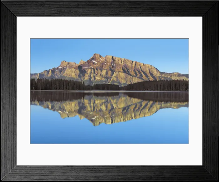 Framed Print : reflection of Mount Rundle in Two Jack Lake - Canada, Alberta, Banff National Park Framed Print : reflection of Mount Rundle in Two Jack Lake - Canada, Alberta, Banff National Park