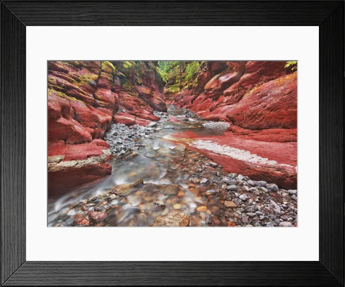 Framed Print : Mountain brook in Red Rock Canyon - Canada, Alberta, Waterton Lakes National Park Framed Print : Mountain brook in Red Rock Canyon - Canada, Alberta, Waterton Lakes National Park
