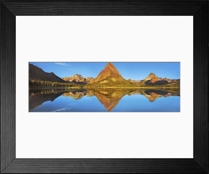 Framed Print : Swiftcurrent Lake with reflection of Mount Grinnell - USA, Montana, Glacier National Park