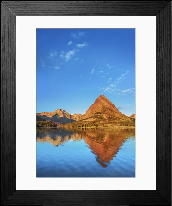 Framed Print : Swiftcurrent Lake with reflection of Mount Grinnell - USA, Montana, Glacier National Park