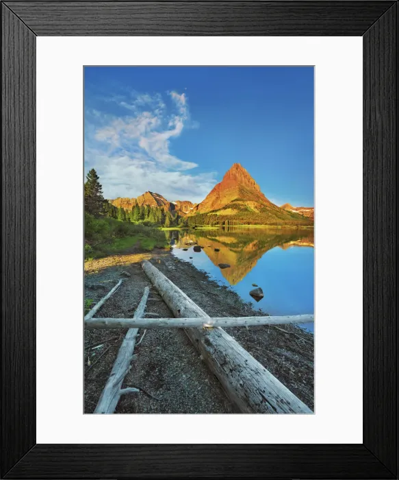 Framed Print : Swiftcurrent Lake with reflection of Mount Grinnell - USA, Montana, Glacier National Park Framed Print : Swiftcurrent Lake with reflection of Mount Grinnell - USA, Montana, Glacier National Park