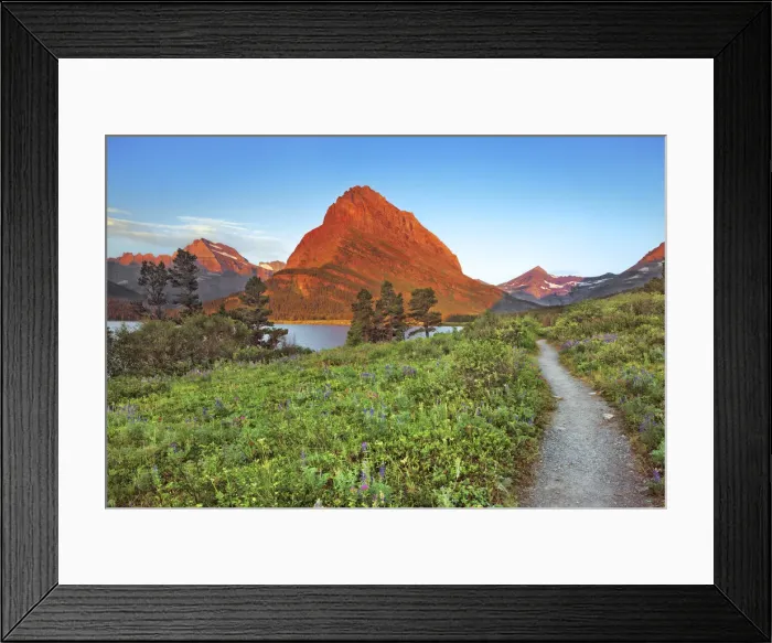 Framed Print : Swiftcurrent Lake with Mount Grinnell - USA, Montana, Glacier National Park, Many Glacier Framed Print : Swiftcurrent Lake with Mount Grinnell - USA, Montana, Glacier National Park, Many Glacier