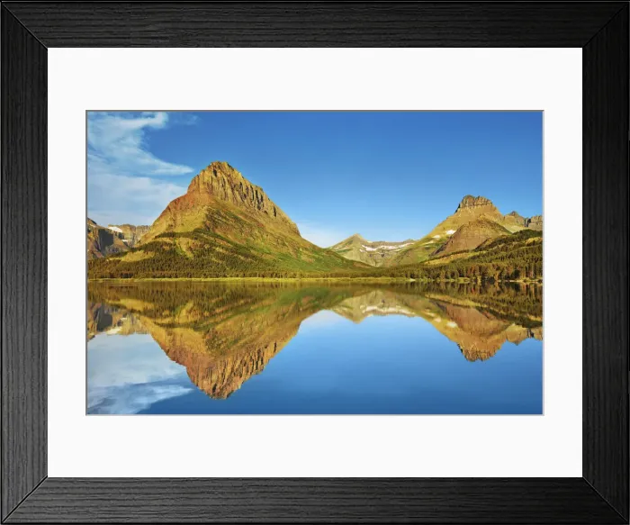 Framed Print : Swiftcurrent Lake with reflection of Mount Grinnell - USA, Montana, Glacier National Park Framed Print : Swiftcurrent Lake with reflection of Mount Grinnell - USA, Montana, Glacier National Park