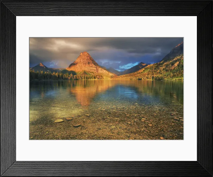 Framed Print : Two Medicine Lake with Sinopah Mountain - USA, Montana, Glacier National Park Framed Print : Two Medicine Lake with Sinopah Mountain - USA, Montana, Glacier National Park