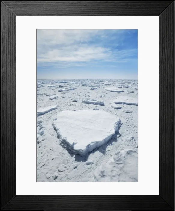 Framed Print : Drift ice in Weddell Sea - Antarctica, Weddell Sea, between Peninsula and Antarctica