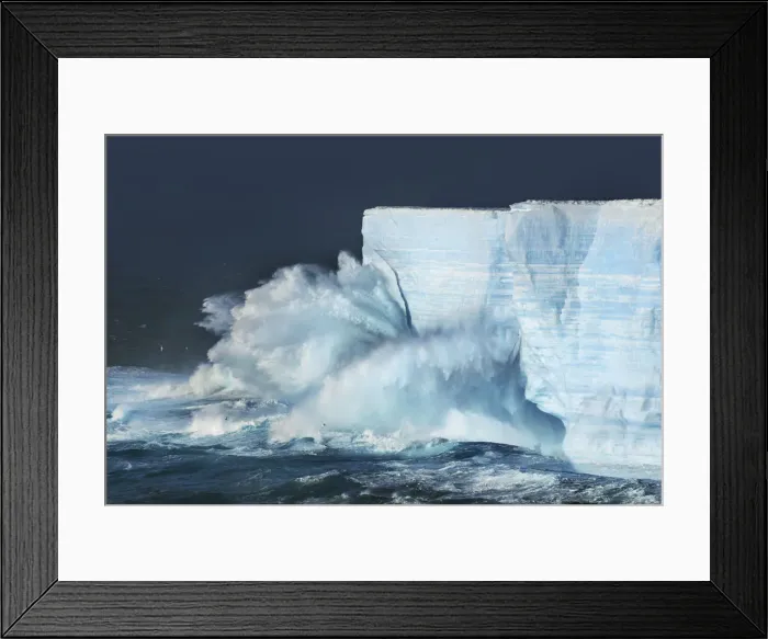 Framed Print : Tabular iceberg with breaking waves near Zavodovski Island - South Sandwich Islands Framed Print : Tabular iceberg with breaking waves near Zavodovski Island - South Sandwich Islands