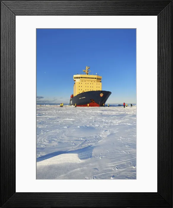 Framed Print : Icebreaker Kapitan Khlebnikov parking in ice - Antarctica, Weddell Sea, Queen Maud Land, Ekstrom Ice Shelf, Atka Bay Framed Print : Icebreaker Kapitan Khlebnikov parking in ice - Antarctica, Weddell Sea, Queen Maud Land, Ekstrom Ice Shelf, Atka Bay