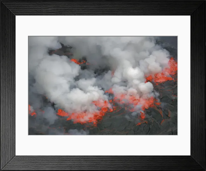 Framed Print : Lava lake Nyiragongo with lava meltings and fountains - Congo, Democratic Republic Framed Print : Lava lake Nyiragongo with lava meltings and fountains - Congo, Democratic Republic