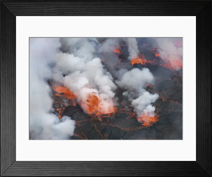 Framed Print : Lava lake Nyiragongo with lava meltings and fountains - Congo, Democratic Republic Framed Print : Lava lake Nyiragongo with lava meltings and fountains - Congo, Democratic Republic