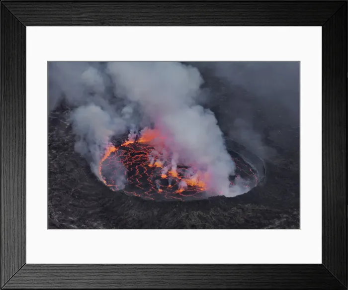 Framed Print : Lava lake Nyiragongo with lava meltings and fountains - Congo, Democratic Republic Framed Print : Lava lake Nyiragongo with lava meltings and fountains - Congo, Democratic Republic