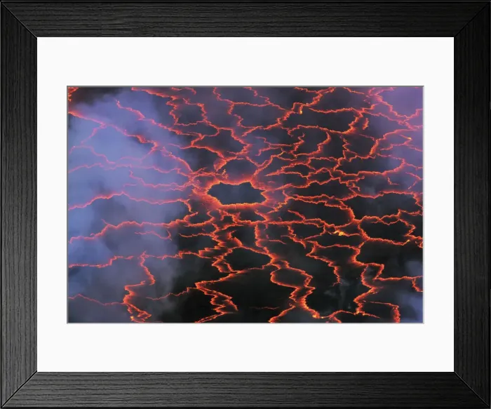 Framed Print : Lava lake Nyiragongo with glowing lava meltings - Congo, Democratic Republic, North Kivu Framed Print : Lava lake Nyiragongo with glowing lava meltings - Congo, Democratic Republic, North Kivu
