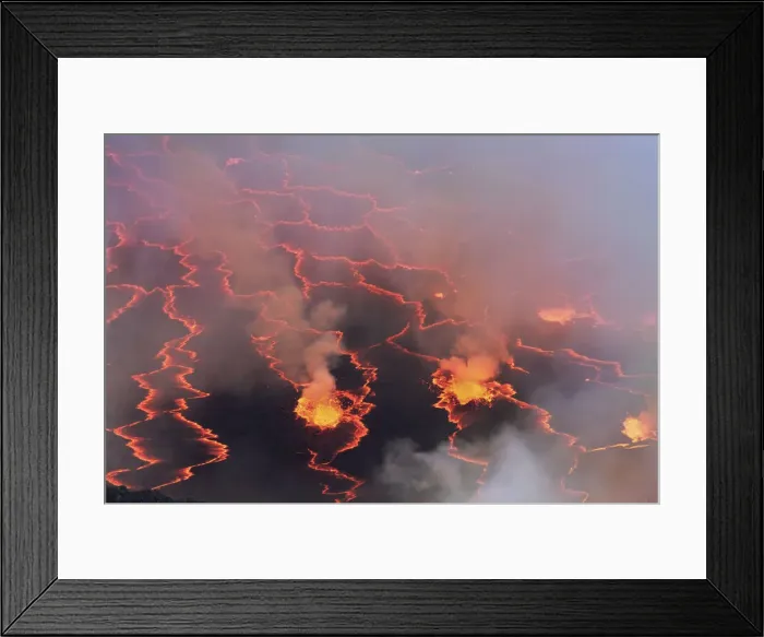 Framed Print : Lava lake Nyiragongo with lava meltings and fountains - Congo, Democratic Republic Framed Print : Lava lake Nyiragongo with lava meltings and fountains - Congo, Democratic Republic