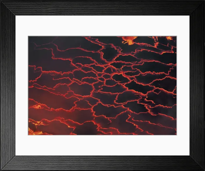 Framed Print : Lava lake Nyiragongo with glowing lava meltings - Congo, Democratic Republic, North Kivu Framed Print : Lava lake Nyiragongo with glowing lava meltings - Congo, Democratic Republic, North Kivu