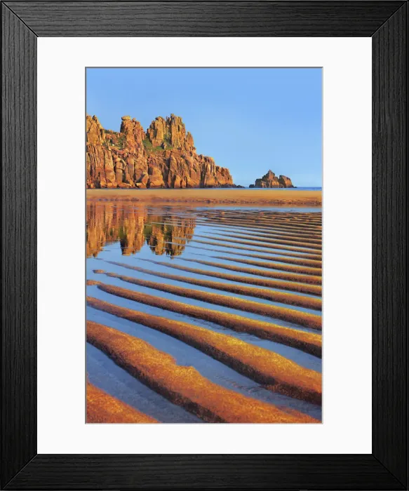 Framed Print : Coast landscape at Pednvounder Beach - United Kingdom, England, Cornwall, Porthcurno Framed Print : Coast landscape at Pednvounder Beach - United Kingdom, England, Cornwall, Porthcurno