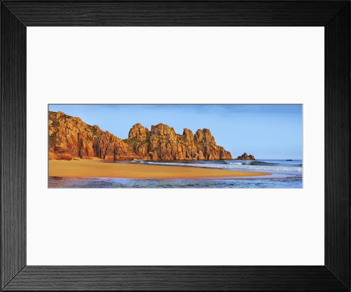 Framed Print : Coast landscape at Pednvounder Beach - United Kingdom, England, Cornwall, Porthcurno Framed Print : Coast landscape at Pednvounder Beach - United Kingdom, England, Cornwall, Porthcurno